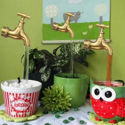 Floating Faucet Water Fountain Kits Running Lights Art Can Holiday Spout Invisible Watering Fountain Gift Yard Flowing E4C9