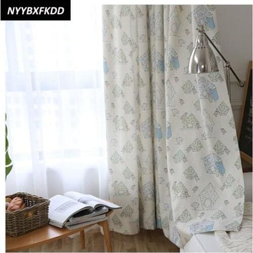 Nordic Curtains for Living Dining Room Bedroom Cartoon Curtains Childrens Room Boy Bedroom Curtains Cartoon Curtains Cloth