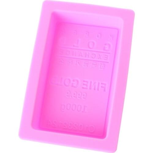 2021 New Gold Brick Mold Silicone Cake Mold,Handmade Manufacture Bullion Shape soap Mold