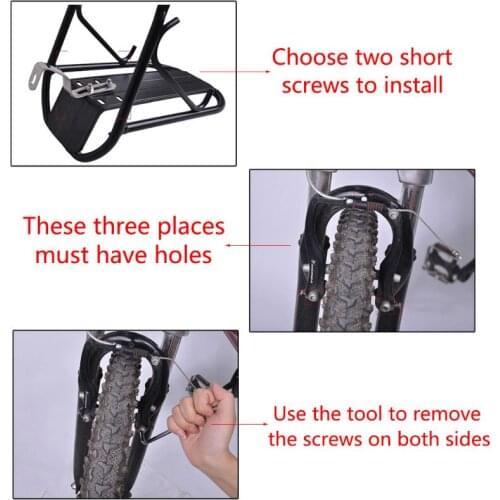 Bicycle Front Rack Aluminum Alloy Bike Luggage Shelf Carrier Panniers Bracket 03KA