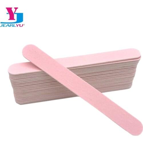 20Pcs/lot Wood Nail File Pink 240/240 Portable Manicure Polisher Sanding Trimmer Items High Quality Tips Washable Nail Shine Hot