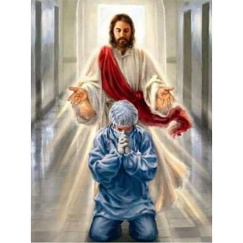 Full Square/Round Diamond Embroidery Jesus Handmade Gift Diamond Painting Religious Picture Of Rhinestones Home Decor XN1468