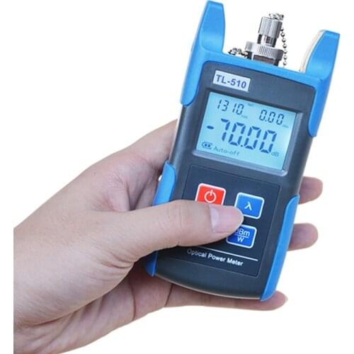 Premium Fiber Optic Power Meter Tool Tester Optical Light Source SC and FC Adapters -70~+10dbm