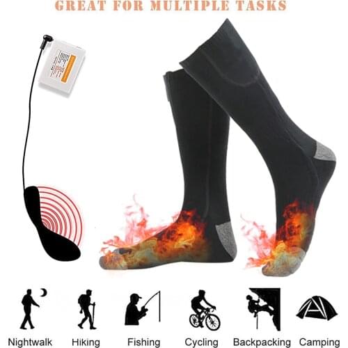 Adjustable Warmer Socks Electric Heated Socks Rechargeable Battery For Winter Calcetines Ciclismo Outdoor Sport Cycling Socks