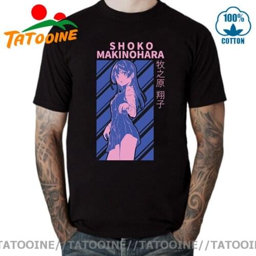 Tatooine Pink Seishun Buta Yarou wa Bunny Girl Senpai T shirt men Japanese Anime And Manga Shoko Makinohara Waifu Hentai T-shirt