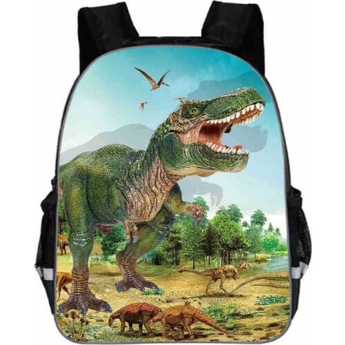 Dinosaur World Backpack Animal Anime Jurassic Dragon Casual School Bags Toddlers Boys Girls Teenager Mochila Gift Bolsa