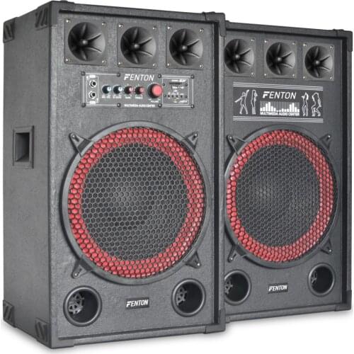 Fenton SPB12 12 12 "and 800W self-amplified speaker pair with Bluetooth, MP3/USB, ref.178.442