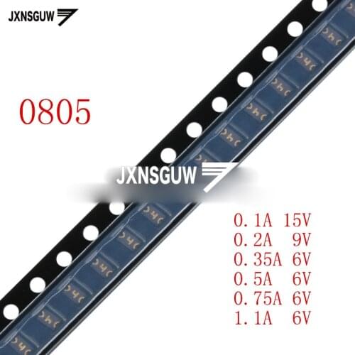 20PCS 0805 SMD Self-recovery fuse 0805 0.1A/0.2A/0.35A/0.5A/0.75A/1.1A SMT SMD Resettable Fuse PPTC