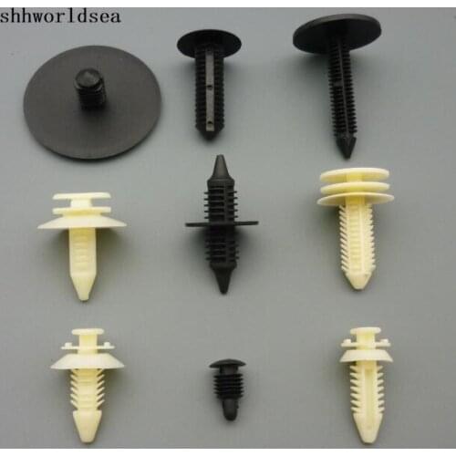 Shhworldsea 100pcs auto fasteners door trim panel retainer hood insulation clip radiator grille bumper moulding clip