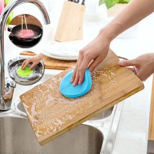 Silicone dishwashing brush, cleaning brush, soft silicone scouring pad, pot cleaner, dishwashing tool, kitchen accessories