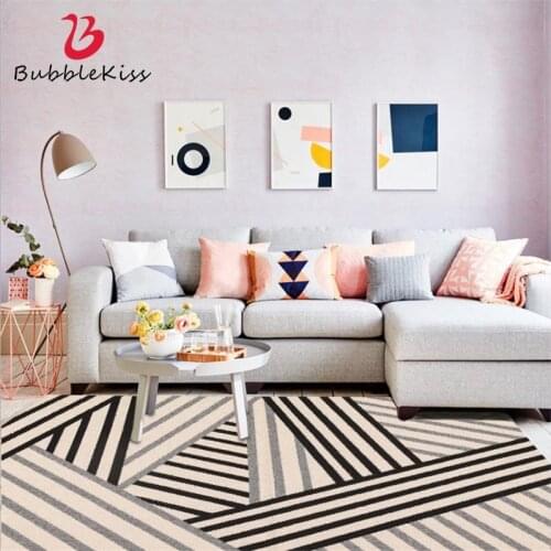 Bubble Kiss Modern Minimalist Geometric Line Pattern Carpets For Living Room Large Size High Quality Rugs for Bedroom Floor Mats