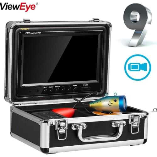 ViewEye Original V9M Series 1000TVL Fish Finder Underwater Fishing 9" Video Camera Monitor Infrared IR Lamp Bright white LED DVR