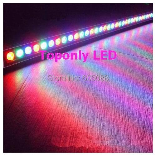 High Quality 36pcs 1w Cree XPE led wallwasher lamps IP65 DC24v 1m linear led floodlight R/G/B/W/Y/RGB colors landscape lighting