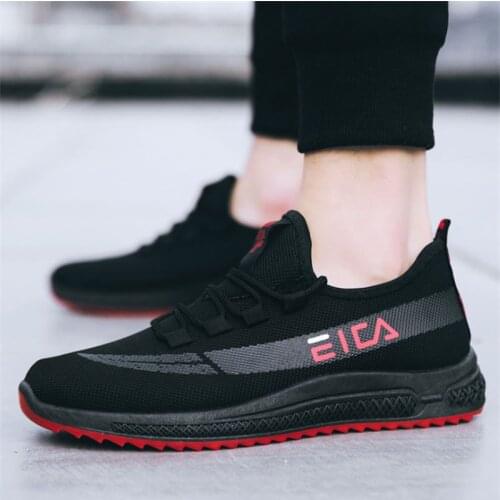 Fashion running shoes casual mens shoes low-top single shoes breathable flying woven sports shoes 2021 fall new mens shoes