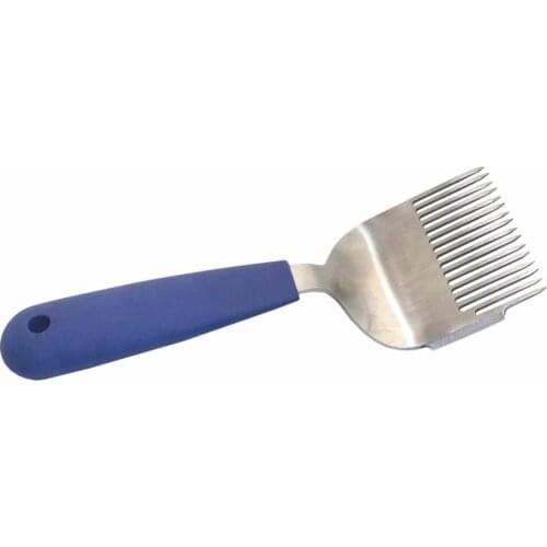 1 Pcs 16-Pin Straight Needles Uncapping Forks Blue Handle Stainless Steel Bee Honey Sparse Rake Shovel Supplies Beekeeping Tools