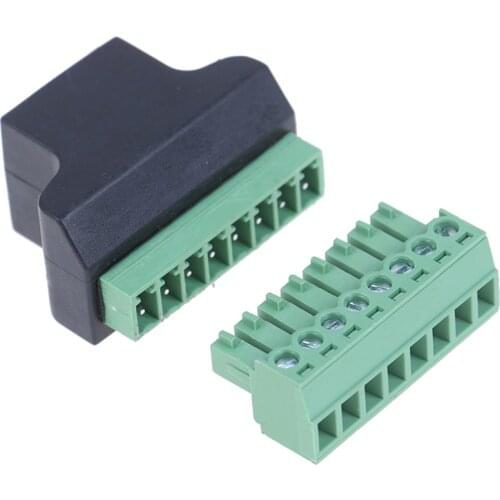 1pcs High Quality RJ45 To Screw Terminal Adaptor RJ45 Female To 8 Pin Connector RJ45 Splitter For CCTV DVR CCTV Accessories