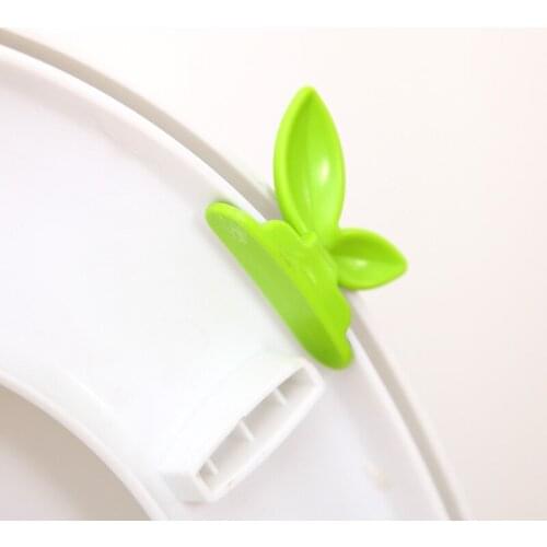 2 pcs/set Toilet Seat Lifter Toilet Lid Handle ABS Anti-dirty Paste Natural Leaves Type Cover Flipper for Bathroom