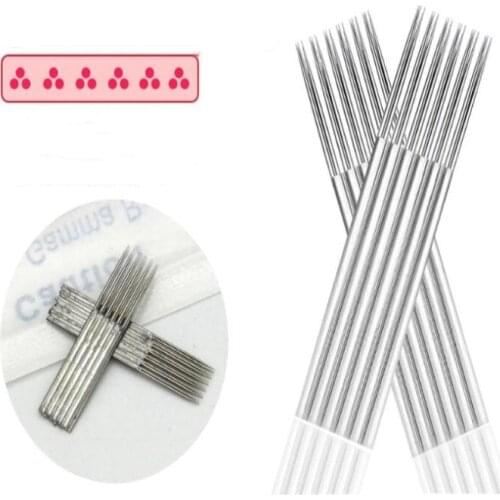 20 Pcs 6*3RL Tattoo Needles Permanent Makeup Eyebrow Embroidery Blade For 3D Microblading Manual Tattoo Pen