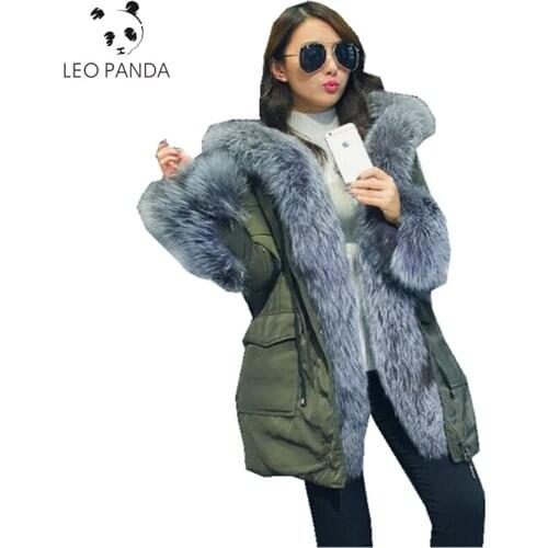 2019 Long Luxury Fur Coat New European style Fashion Real Fox Fur Coat Women Warm Winter Fur CoatThick Female Jacket Mink Coat