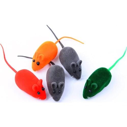 6/5/3Pcs False Mouse Cat Pet Toys Cat Long-haired Tail Mice With Sound Rattling Soft Real Rabbit Fur Sound Squeaky Toy For Cats
