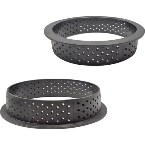 8PCS DIY Tart Ring Mold Cake tools French Dessert Bakeware Cutter Round Shape Decorating Tool Perforated Mousse Circle