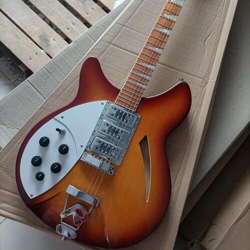 Free Shipping Left-handed 6 Strings Tobacco Sunburst Electric Guitar,Rosewood Fretboard