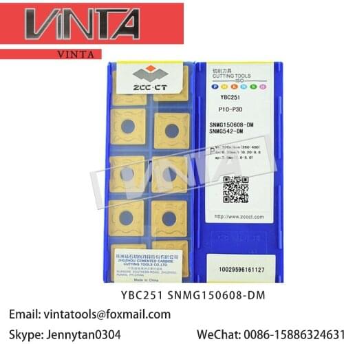 Free shipping high quality 10pc/lots YBM251 YBC251 SNMG150608-DM cnc carbide turning inserts