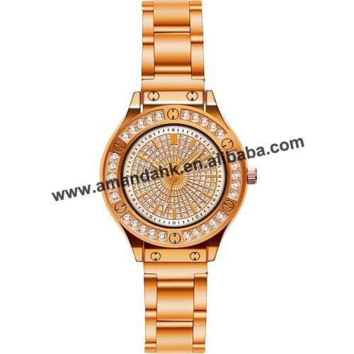 No Logo Wholesale Alloy Rhinestone Dress Watch Women Lady Wristwatch Analog Quartz Women Dress Wrist Watches sb18090401