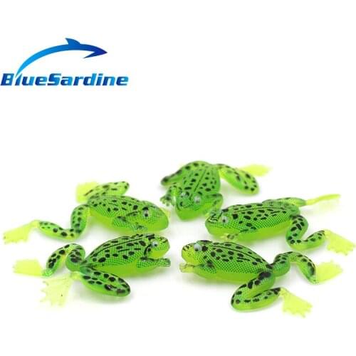 BlueSardine 25PCS Soft Fishing Lures Frog Lures Fishing Soft Bait Lure Fishing Artificial Tackle Pesca 3G 5CM