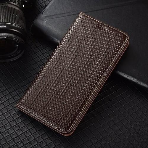 Business Genuine Leather Magnetic Flip Cover For Motorola Moto P30 P40 P50 Power One Power2 Case Luxury Wallet