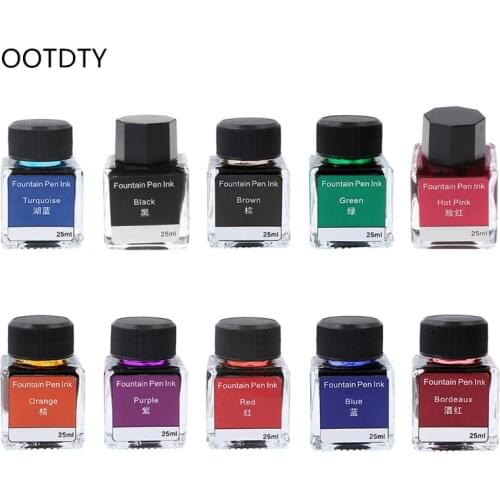 Colorful Non-carbon Dip Fountain Pen Calligraphy Writing Painting Graffiti School Office Stationery 10 Colors