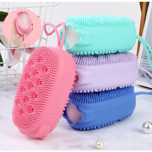 Baby Shower Brush Two-second Foaming Silicone Scrubbing Brush Silicone Bathing Artifact Bath Brush Household