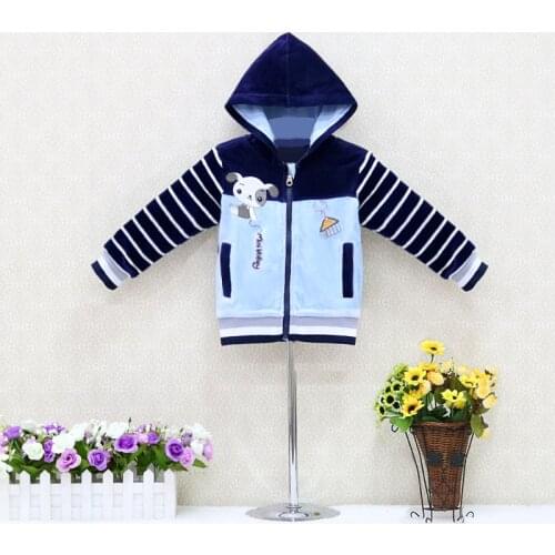 Baby Boys Blouse Velour Long Sleeve Children Children Coats Zipper Hoodie Clothes Kids Clothing Sport Suits Sleepwear