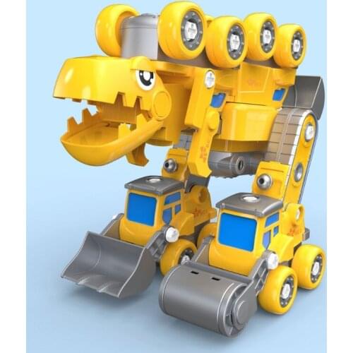 C5AF Children Deformed Autobot DIY Disassembly Toy Assembling Car Educational Screw Building Block Toy for Kids Boys Vehicle