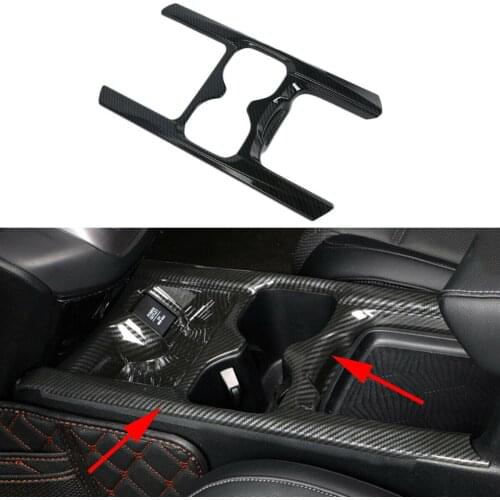 Carbon Fiber Water Cup Holder Panel Cover Trim Protector Accessories Fit For Honda CR-V 5th 2017 2018 2019