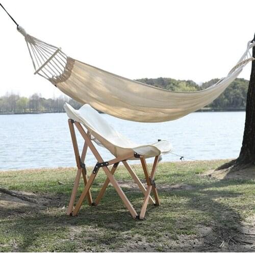 Camping Hammock Garden Sports Home Travel Double Hammock Canvas Hammock with Travel Bag
