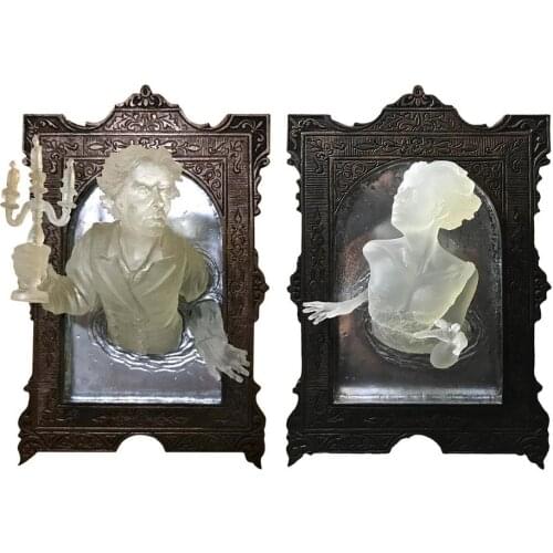 Halloween Ghost In The Mirror Decor Luminous Wall Stickers Horrible Mirror Ghost Fluorescent Bedroom Corridor Atmosphere Decor#2