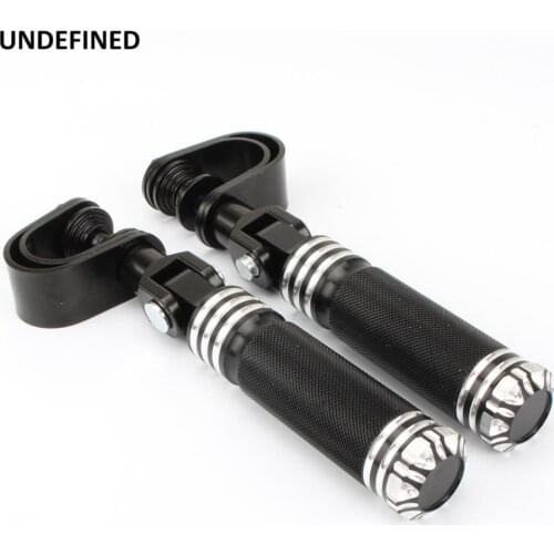 1-1 1/4" Motorcycle Highway Pegs Footrest Foot Pegs Mount Clamps Kit Engine Crash Bar Guard For Harley Chopper Bobber Custom