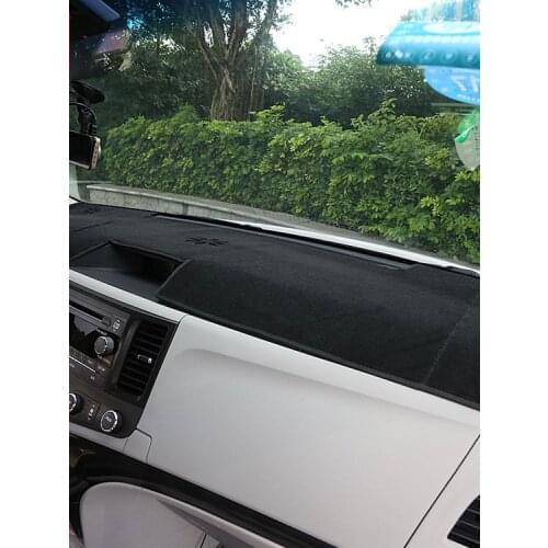 LEYI Car Dashboard Cover Mats Avoid Light Pad Instrument Platform Desk Carpets for Sienna 2011 2016 2017 2018