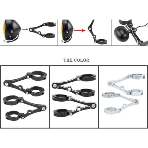 Motorcycle Headlight Bracket Mount Clamp 39mm-41mm CNC Fork Tube Spotlight Holder For-Harley Cafe Racer Chopper Bobber Universa