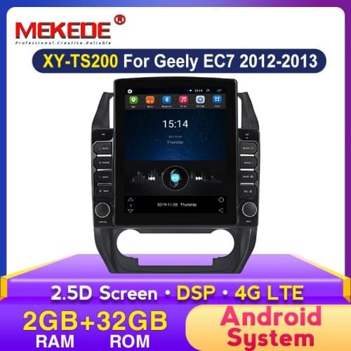 MEKEDE 2.5D Car Multimedia Radio Player GPS Android System for Geely EC7 2012 2013 support BT DSP 4G LTE DSP 2GB+32G 2.5D