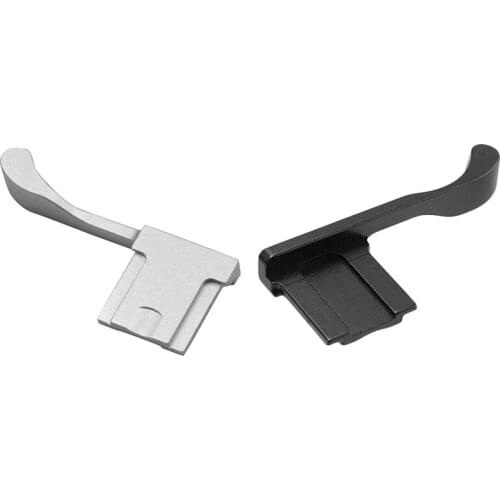2 Pcs Metal Hot Shoe Cover Thumb Grip For Fujifilm Fuji X100F X100T X70 X30 X-E3 X-A1 X-A2 X-M1 XA3 XE3, Black & Silver