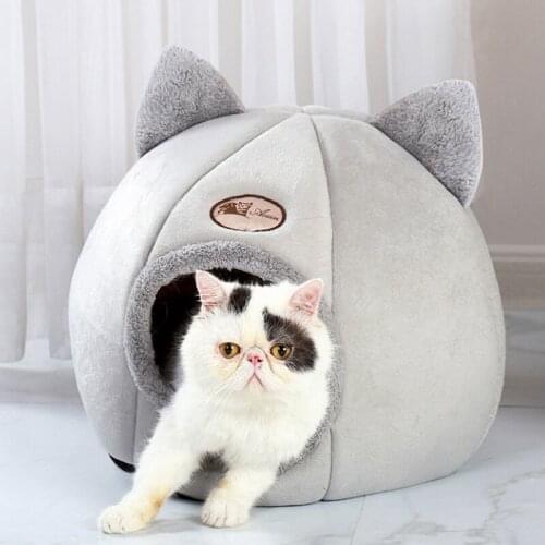 Lovely Cute Warm Cat Bed House Cat Bed Winter Summer Pet Dog Nest Cute Shape Round Cat Small Dog Home Mats Pet Supplies