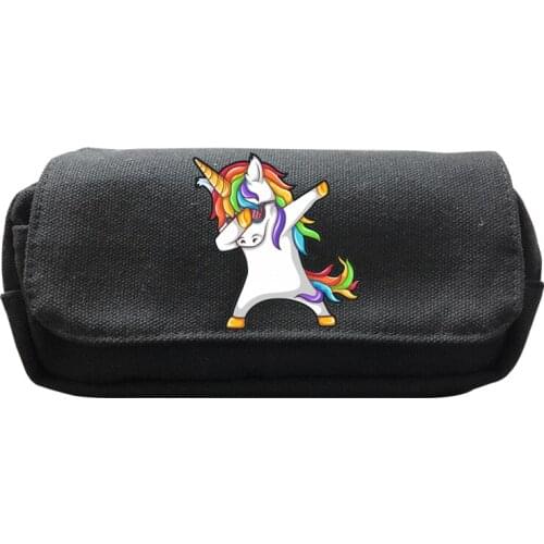 Cute Dabbing Unicorn Pencil Case Boys Students School Supplies Children New Kids Stationery Storage Girls Cosmetic Cases