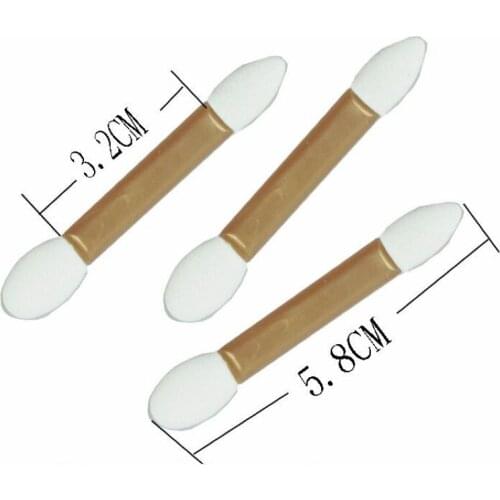 MIni 50pcs/bag Sponge Stick tools Makeup Tool Eyebrow Lip Cosmetic Brushes Applicators double eyeshadow Applicator