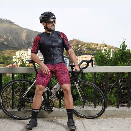Fashion Cycling Jersey Sets Bicycle Clothing for Men Summer Short Sleeve Breathable Anti-UV Pro Team Uniform Bib Pants MTB Suit