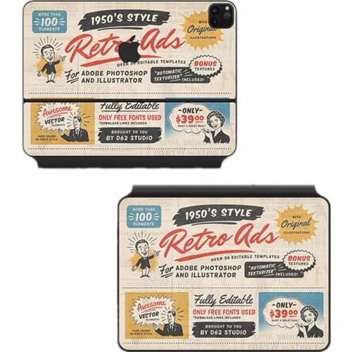 Fashion Skin for iPad Pro 11 12.9 Magic Keyboard Protective Film Laptop Beauty Sticker 11-inch Protector 12.9-inch Stickers