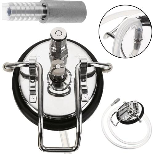 Stainless Steel Keg HomeBrew Carbonation Keg Lid With 0.5 Micron Diffusion Stone For Home Brew Supplies