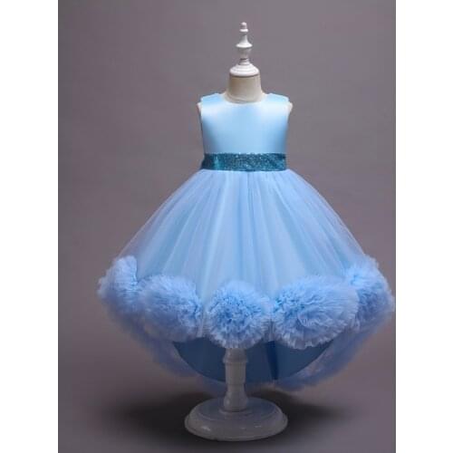 Bridesmaid of honor embroidered sequins Princess Christmas wore a pearl tail dress Girls New School Party Dress Girls Wedding