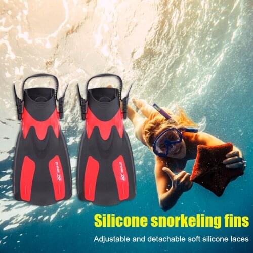 Snorkeling Diving Swimming Fins Adult Submersible Water Sport Foot Fins Flippers Portable Short Frog Shoes Fins Trainer